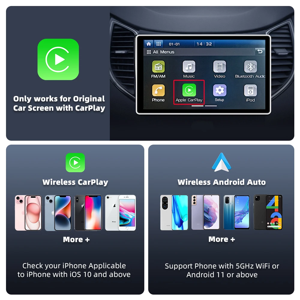 CarAiBOXAndroid 13 Carplay Ai Box Wireless Carplay Android