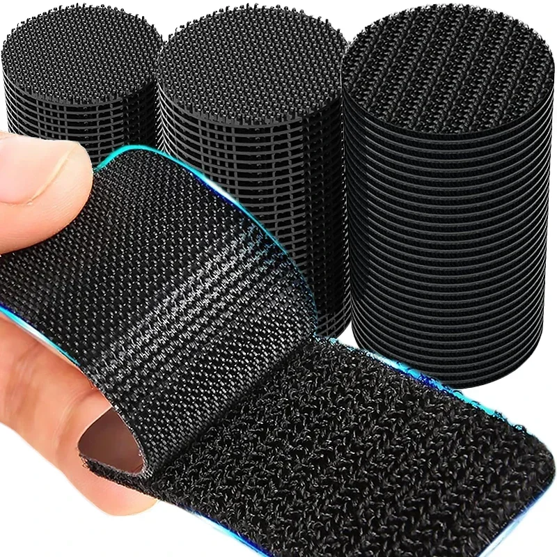 Double Sided Hook and Loop Adhesive Cratch Round Adhesive Scratch Fixed Stickers Car Fastener Self-adhesive Attaches Strap Tapes