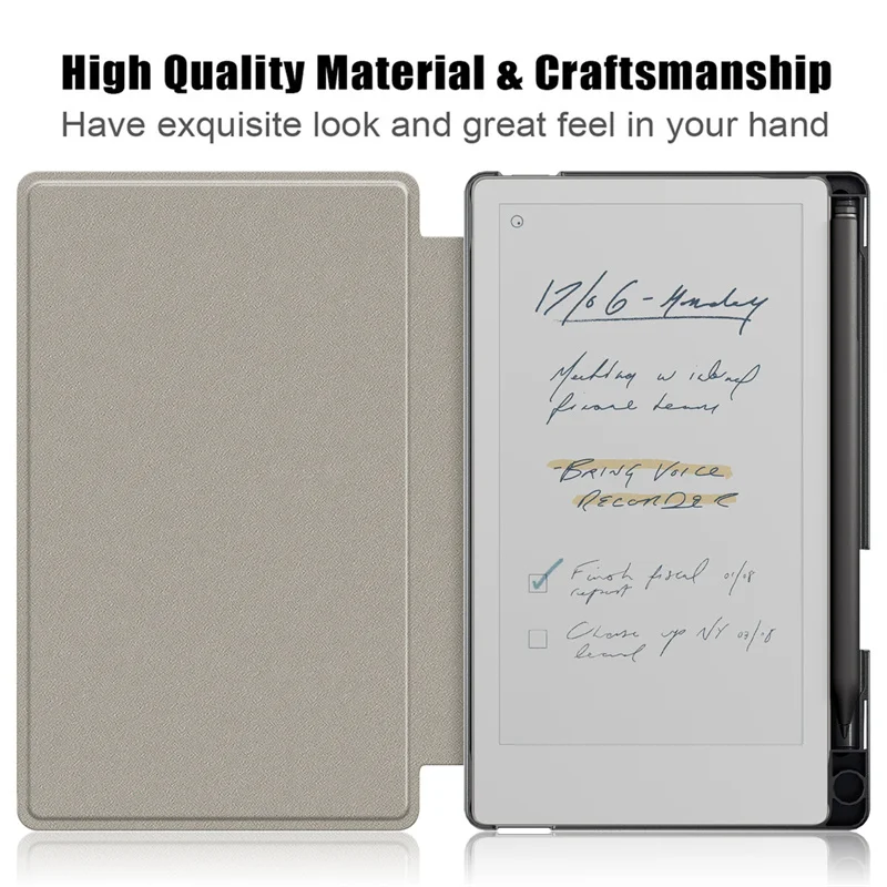 Premium Leather Magnetic Cover with Pen Holder for reMarkable Paper Pro Move