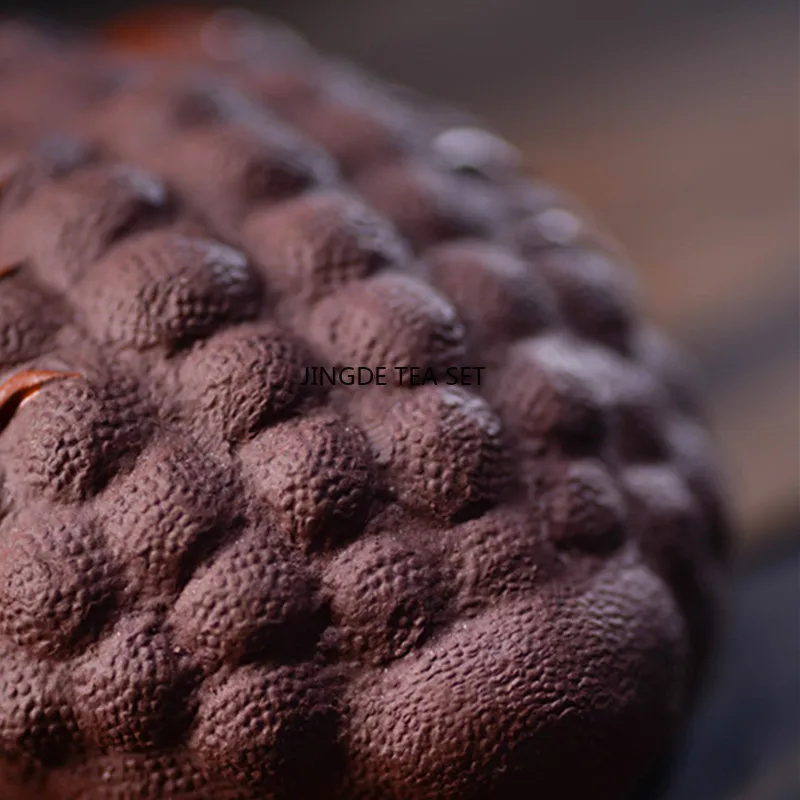 Yixing Purple Clay Tea Pet Lucky Golden Toad Animal Statue Handmade Tea Set Decoration  tea accessories