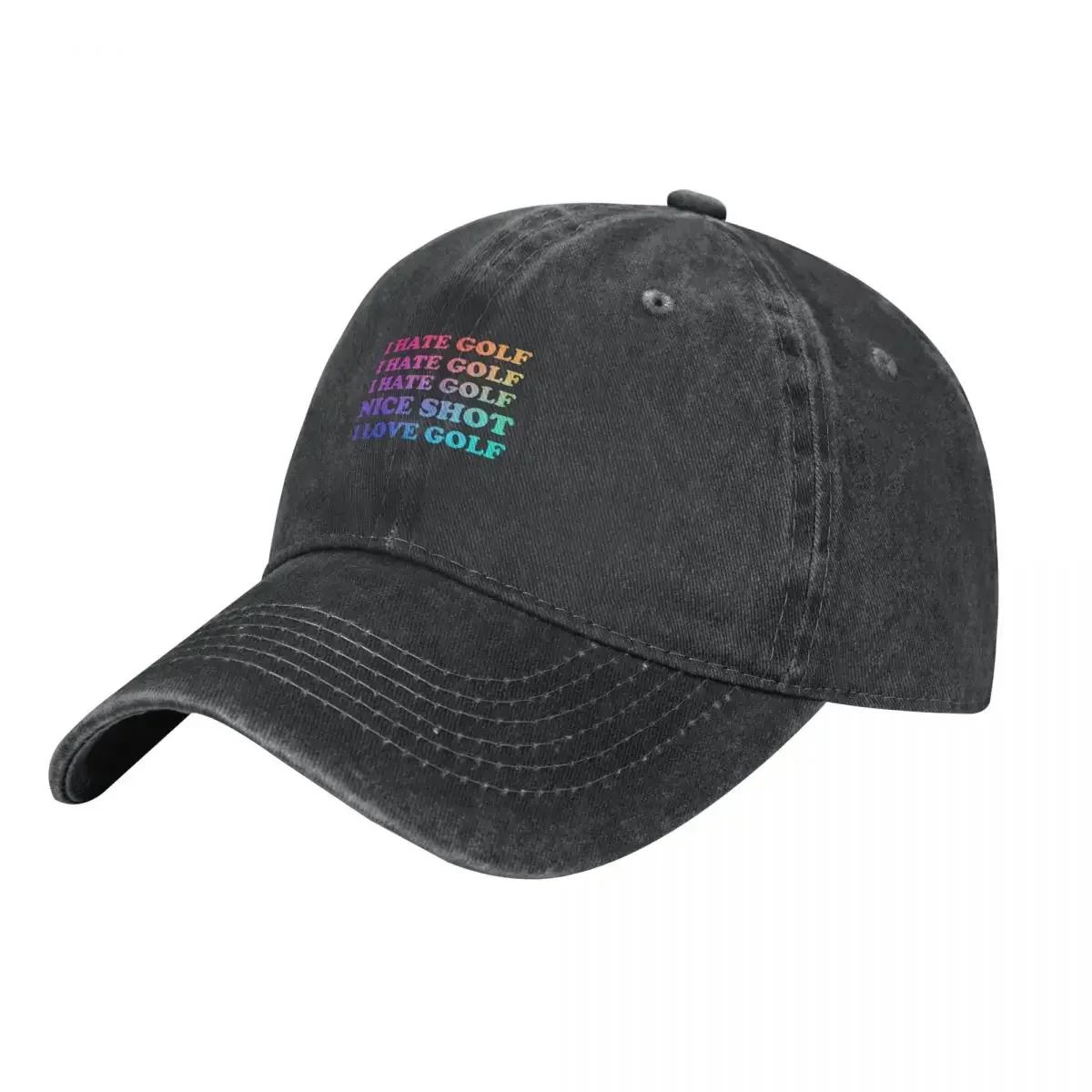 

I Hate Golf I Hate Hate Nice Shot Love Cowboy Hat cute Ball Cap Hats Man Women's