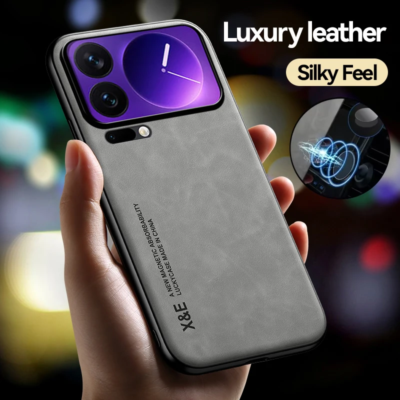 Ultra-Thin Fashion Leather Magnetic Phone Cover