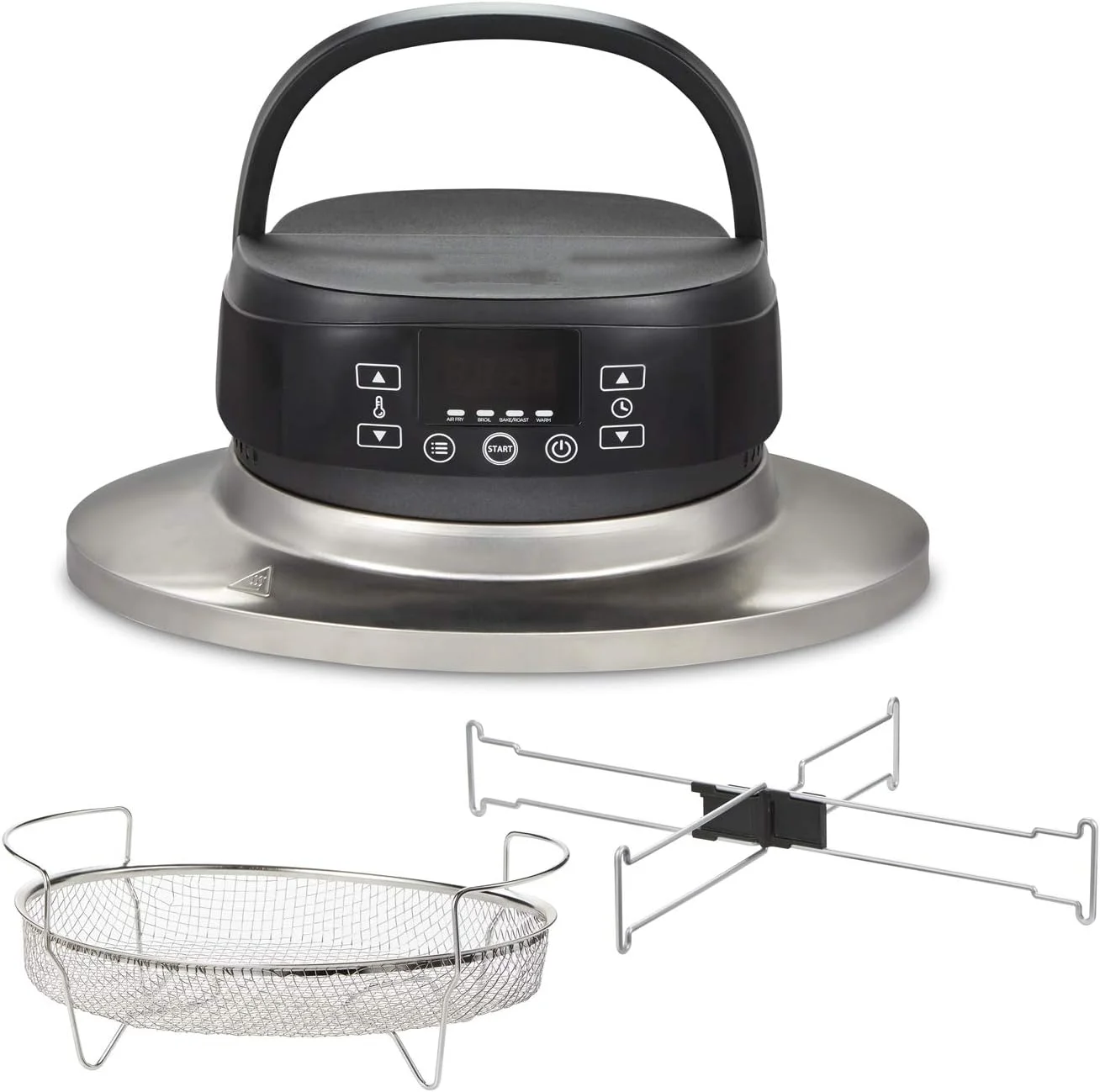 

Fryer Lid, Fits 6 Quart Oval Slow Cooker Crock, with Fry Basket and Tray, Works with Multiple Brands (33602), BLACK Mini deep fr