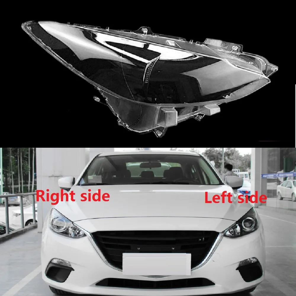 Car Headlamp Lens For Mazda 3 Axela 2014 2015 2016 Cover Transparent