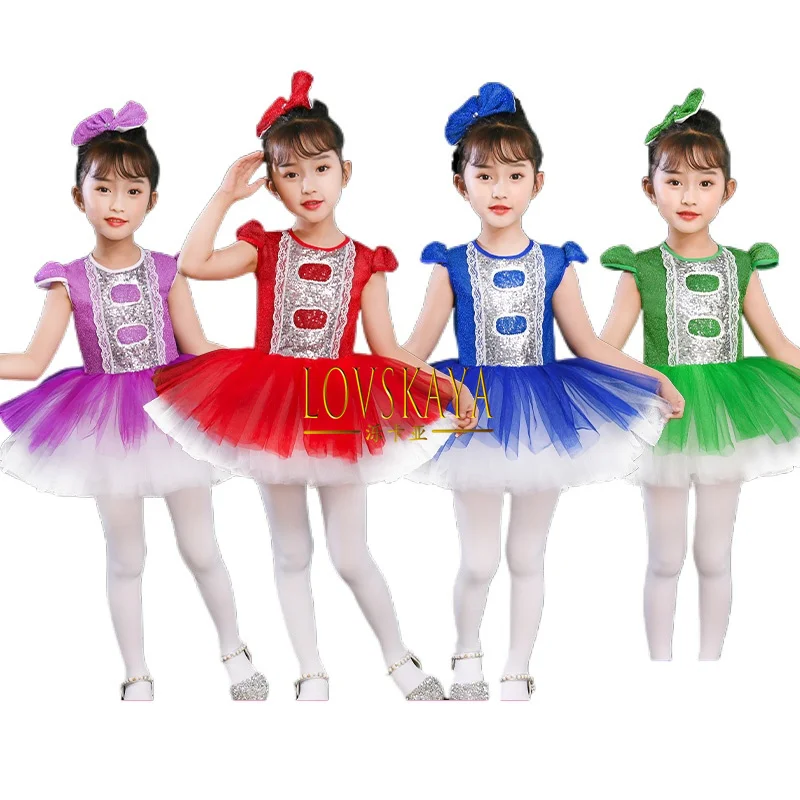 

princess skirt sequin costume performance gauze modern cheerleading dance clothes