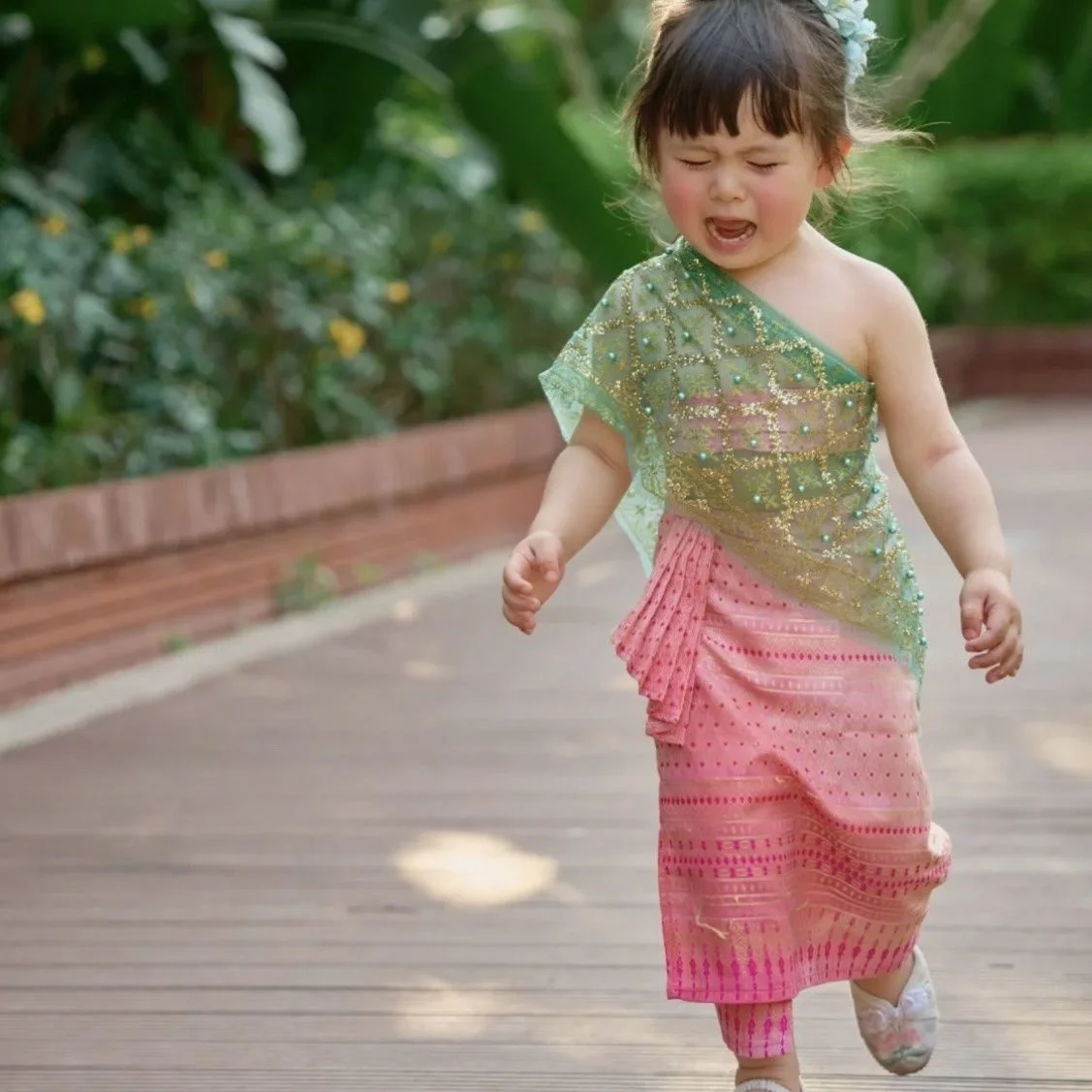 Thailand Myanmar children Dai clothing set Thai Traditional Clothing girl Stage Performance National Outfit Ethnic Costume thai style skirt