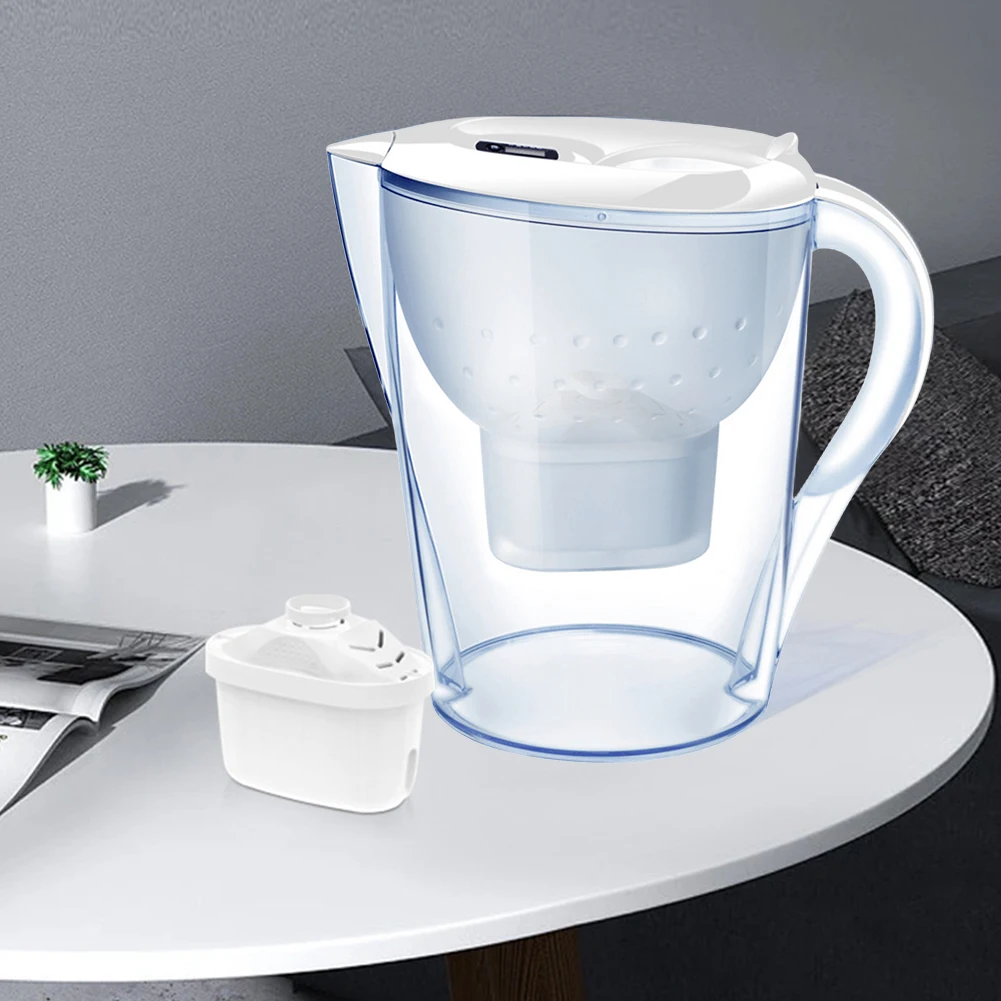 3.5L Water Filter Jug Digital Display Water Purifier Pot Reduce Limescale and Impurities for Clean Tasting Drinking Tools