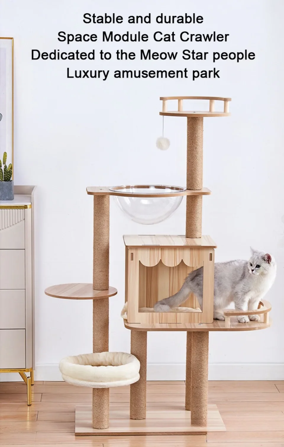 Title 6, Multi-layer Cat Climbing Frame Scratching Posts...