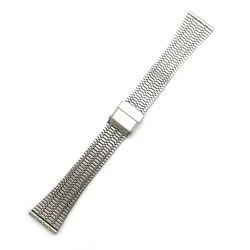Universal Stainless Steel Watchband Bracelet with Quick Release - Adjustable Strap - 20mm (Silver)