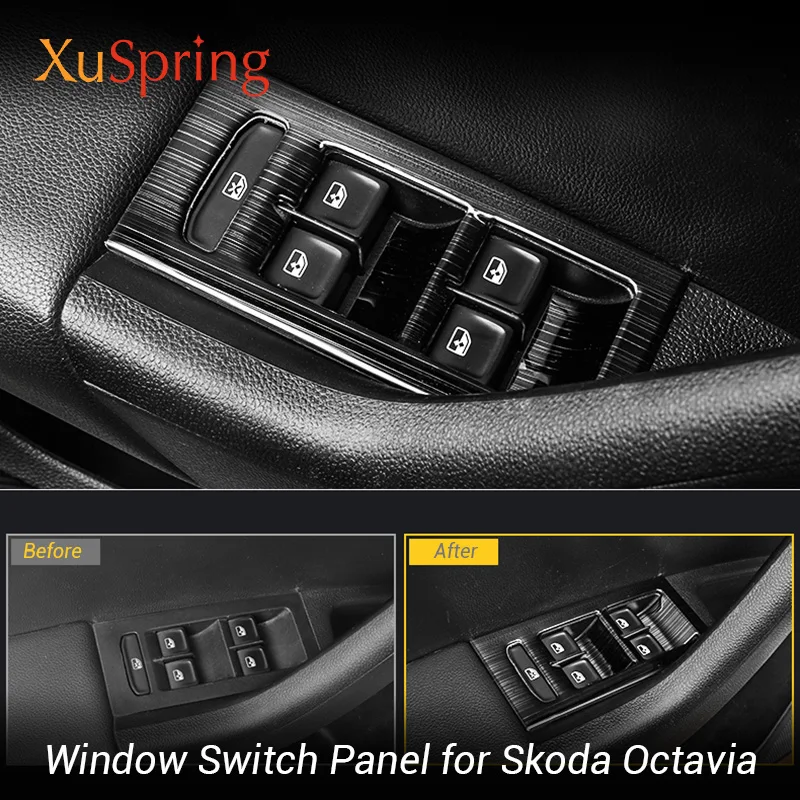 Car Window Switch Knob Panel Cover Trim Stickers Strips Garnish Styling