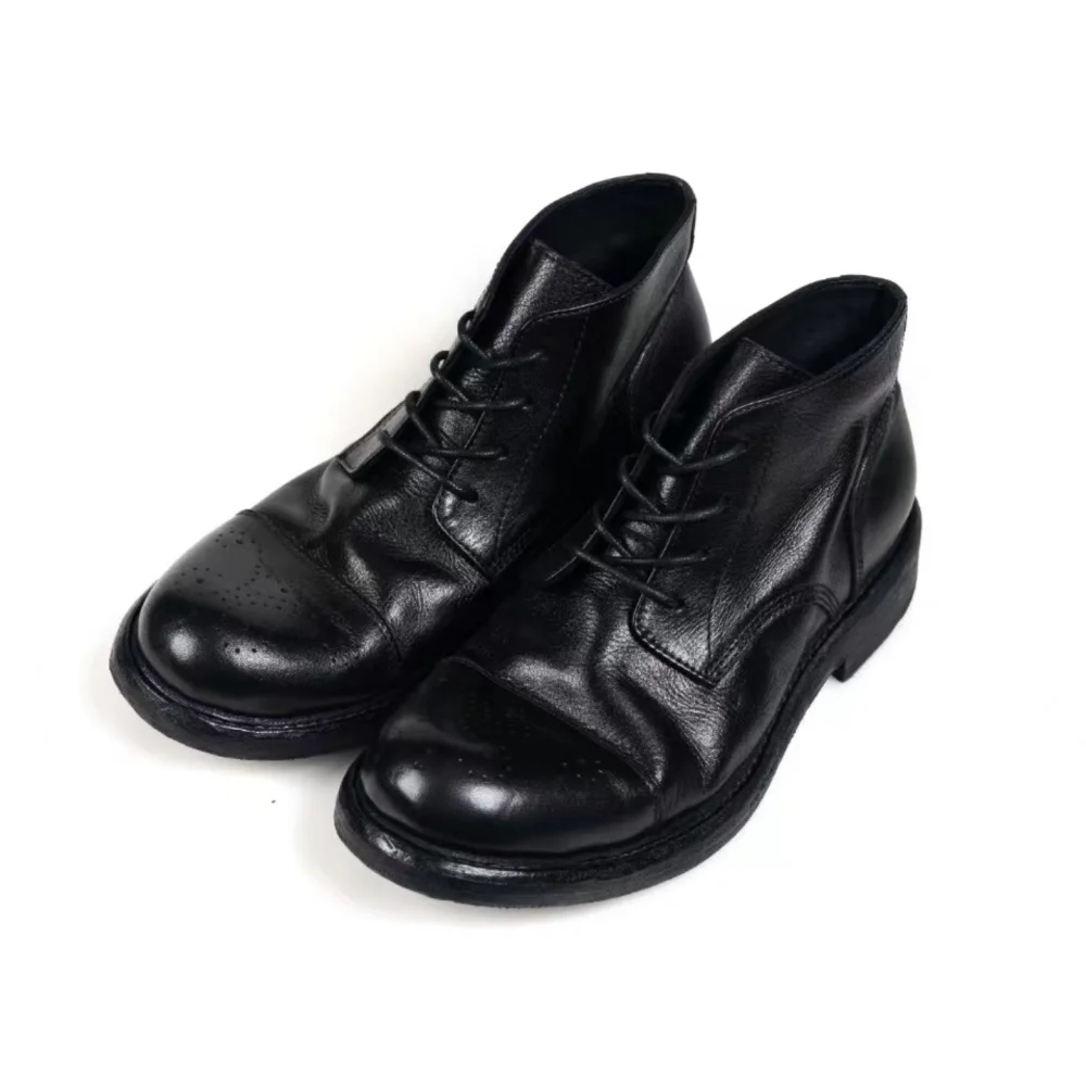 Image for Men's Leather Service Boots Formal Business Style  