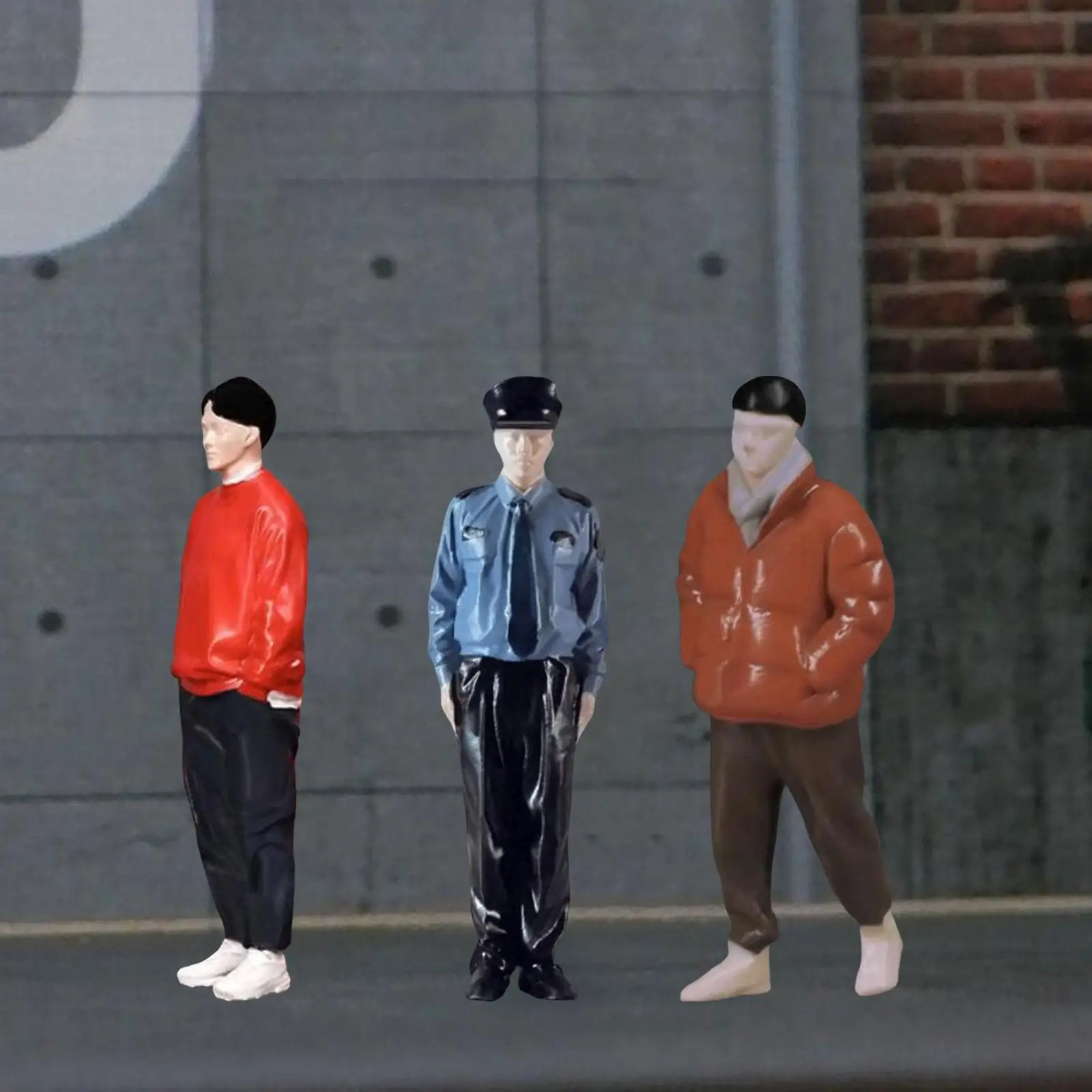 1/32 모델 인물 피규어, 3 인 핸드 페인트 인물 송진