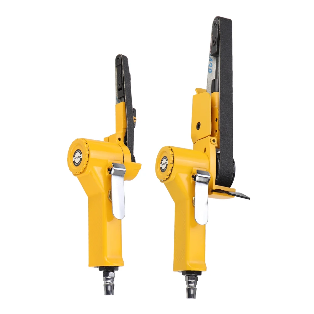 HIFESON 3/8" Pneumatic Belt Sander Air Belt Grinder Sanding Machine For 10x330mm 20x520mm 6
