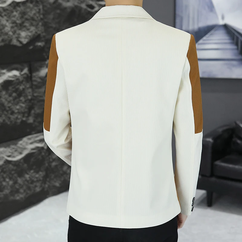 High Quality 2024 New Men's Korean Version of Fashion Handsome Business Casual Slim-fit Banquet Boutique Suit Jacket  M-4XL 4