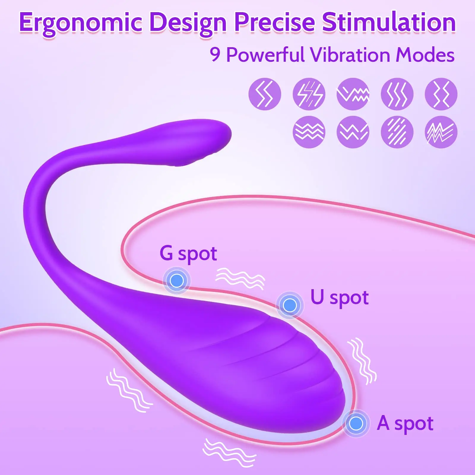 Couple Vibrator Toys-Wearable Panties Vibrator Toys with App Control, Remote Control G Spot with 9 Kinds of S