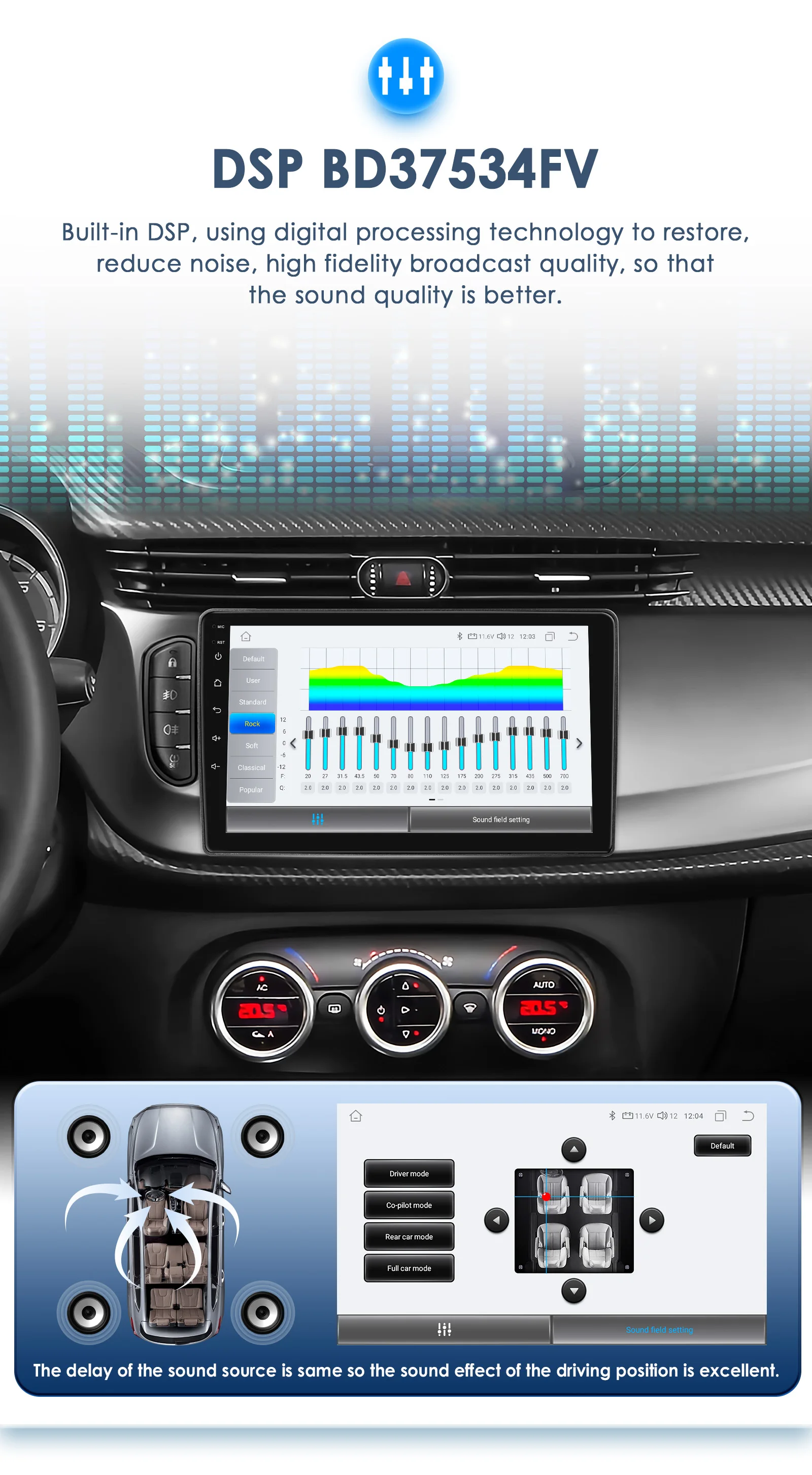 Hizpo 2Din 9 Zoll Android13 Autoradio für Alfa Romeo Giulietta 2015 -2018 UI8581 Steuergerät RDS DSP GPS Navi 4G BT Auto CarPlay – Detail 9