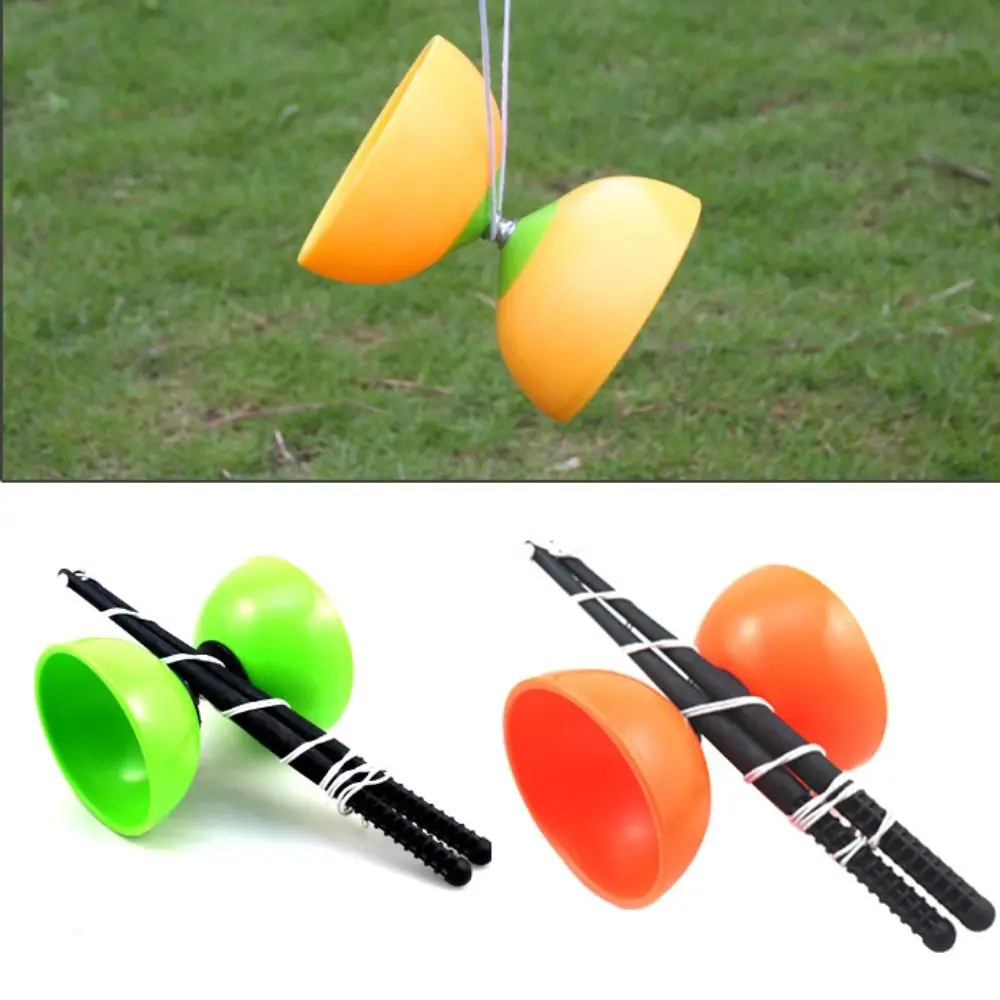 Cinese Diabolo Cinese Yo-Yo Diabolo Giocattolo Ciotola In Pelle Materiale Morbido Addensare Top Bambino Diabolo Cinese Yoyo