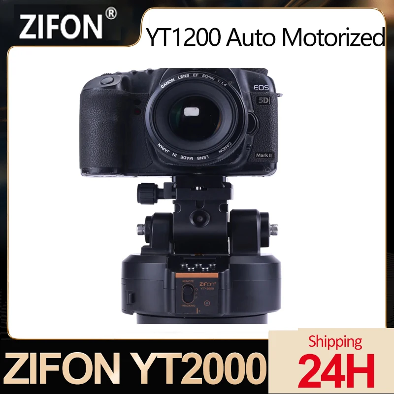 ZIFON YT-2000 AI Smart Face Following Motorized Pan Tilt Head 360&deg; Rotation Panoramic Head Remote Control Multifunctional