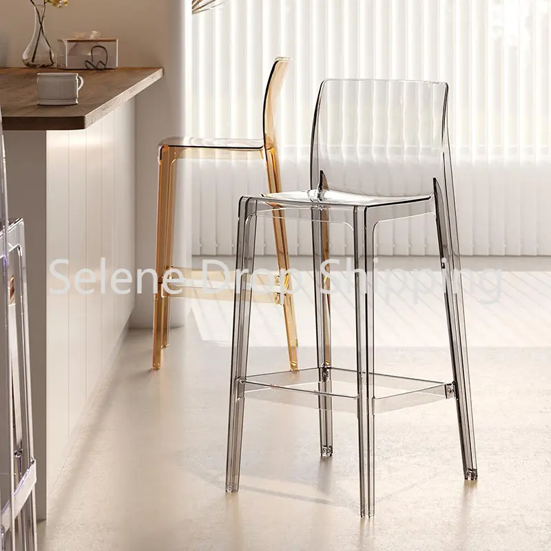 

Transparent Ergonomic Plastic Designer Dining Chairs Nordic Floor Modern Coffee Dining Chairs Accent Stoelen Home Furniture