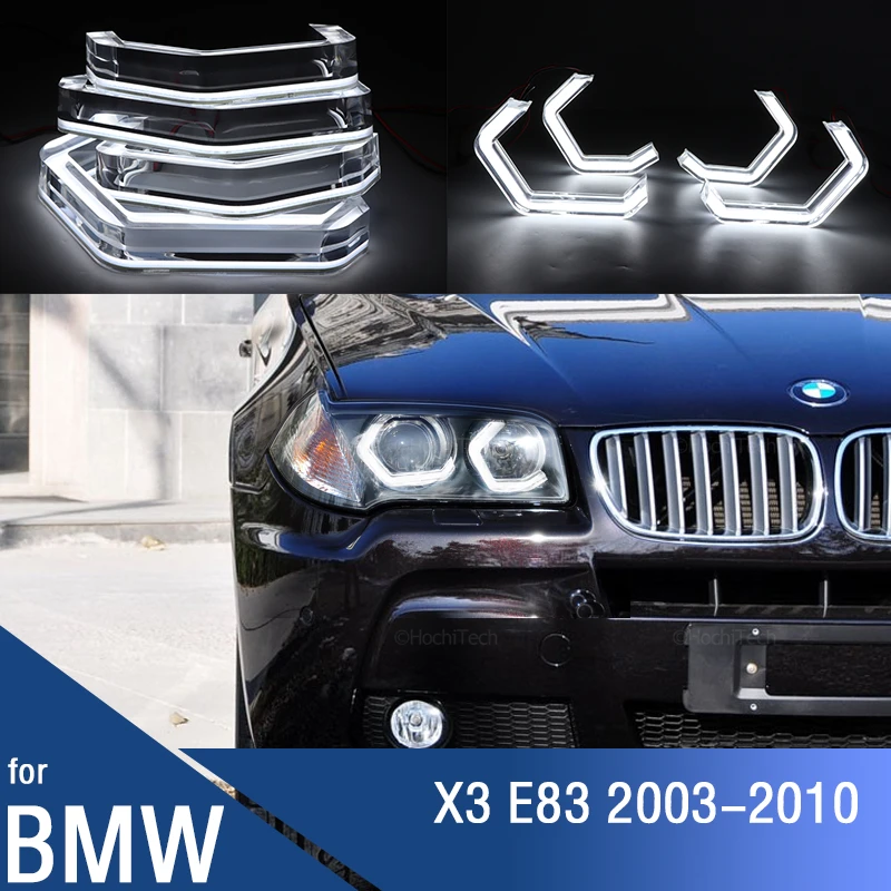 

for BMW X3 E83 2003-2010 Car Accessories LED Crystal M4 Iconic Style Angel Eyes Light