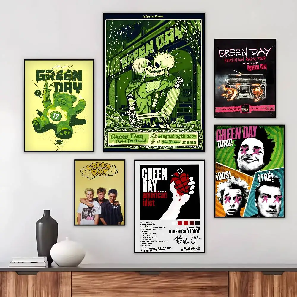 Green Day Aesthetic Rock Band Canvas Print - Fashionable Home Wall Art Decor