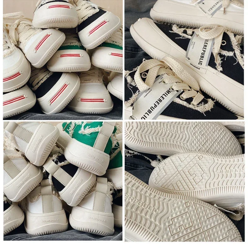 2025 New Shoes for Men Fashion Big Head Designer Sneakes Mens Canvas Skateboard Shoes Walking Chunky Sneakes Autumn Unisex Shoes 4