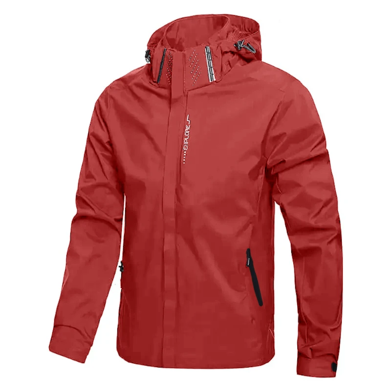 Animal Game Outdoor Men's Waterproof Hooded Jacket Lightweight Cycling Raincoat Hiking Windproof Work Coat Climbing Outerwear