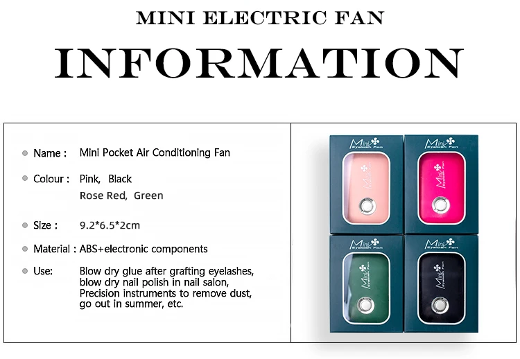 Description Picture 3 of itemUSB Rechargeable Portable Eyelash Fan Dryer Blower Mascara Glue Fast Dry False Eye Lash Extension Supplies Grafted Eyelashes Fan