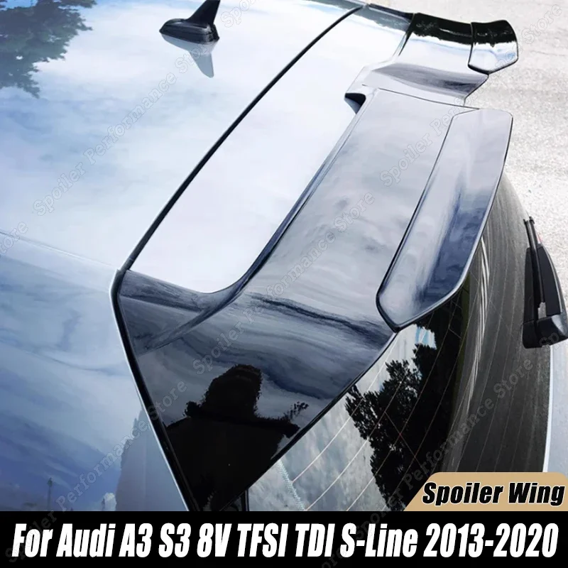 Per Oettinger Style Car Rear Trunk Roof Spoiler Wing Extensions Flaps Per Audi A3 S3 8V Tfsi Tdi S-Line 2013-2020 Accessori