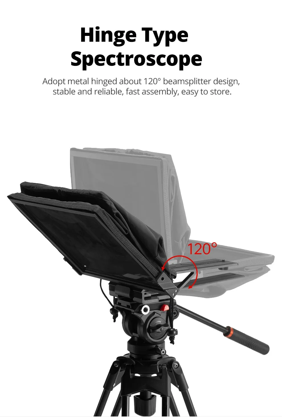T14 Big Screen Teleprompter Professional Interview Foldable Camera Teleprompter,
