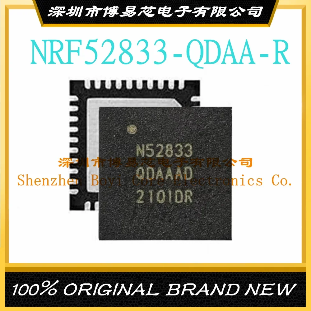 NRF52833-QDAA-R QFN40 silk screen N52833 low power Bluetooth chip IC wireless transceiver IC chip original genuine si4463 b1b fmr silk screen 44631b package qfn 20 1 8v 3 6v wireless rf transceiver ic chip