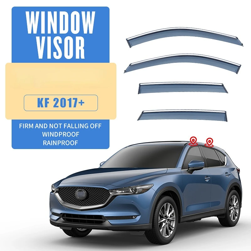For MAZDA CX-5 CX5 KE KF 2013--Accessory Strip Deflectors Visors Rain Guard Door Visor Vent Shades Ventvisor