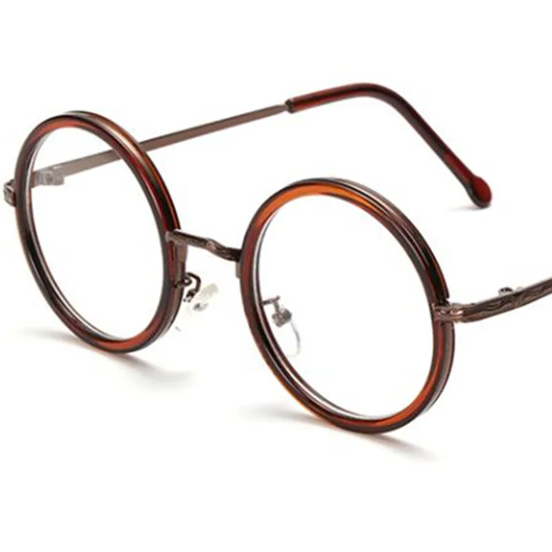 NEW Retro Spectacles Round Frame Eyeglasses Simplity Google Alloy Eyewear Ornamental Fashion Optical Glasses fashion eyeglasses