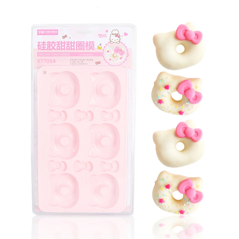 

6CUP Sanrio HelloKitty Ice Tray Mold Kawaii Summer Anime Home Kitchen Baking Pastry Ice Cube Silicone Popsicle Ice Box Tool Gift