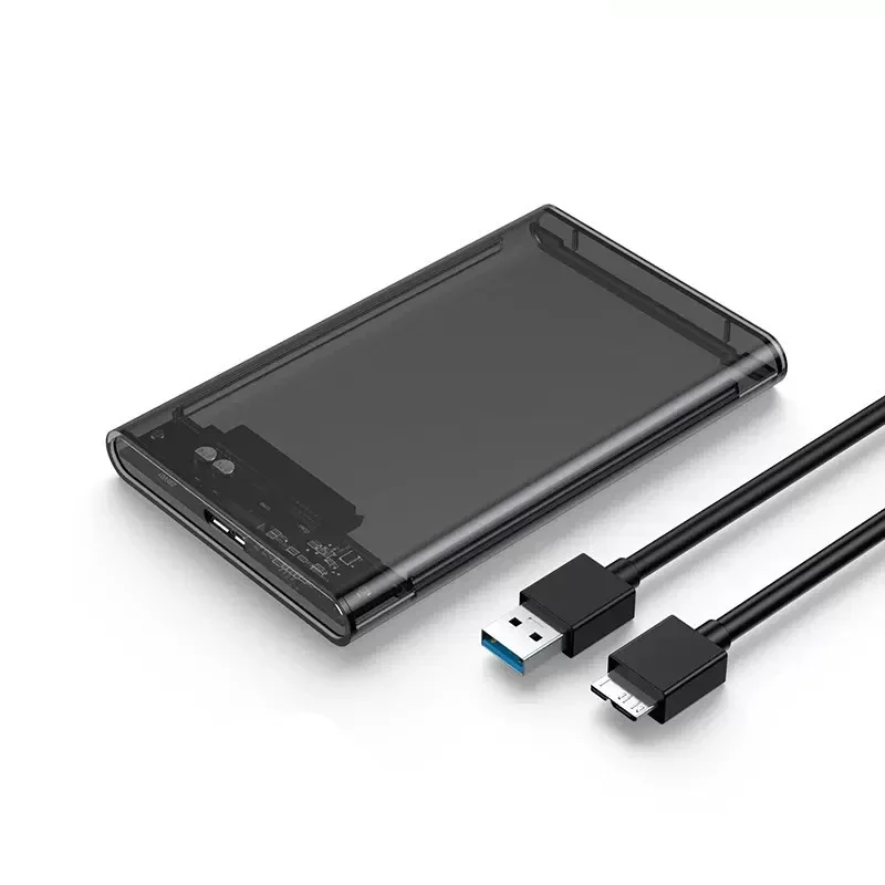 Transparent USB 3.0 External Hard Drive Enclosure - 2.5 Inch SATA HDD/SSD Storage Case