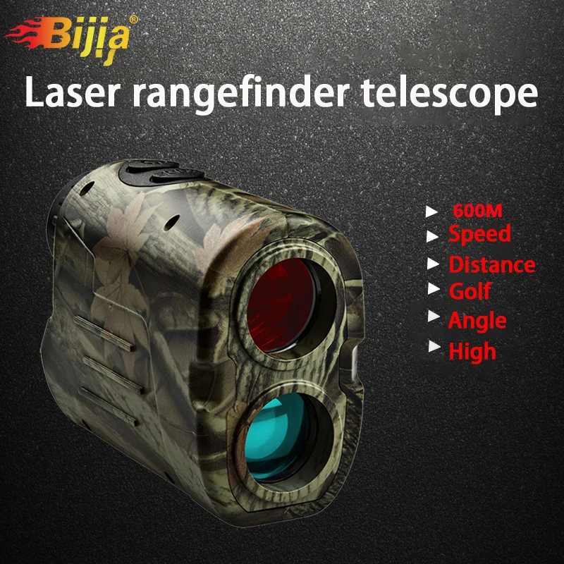 

6X Hand held Laser Rangefinder Hunting 600m Telescope Distance Meter Golf Digital Monocular Range Finder Angle Measuring Tool