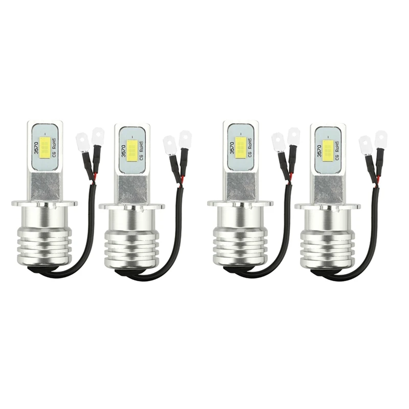 

4X H3 Super Bright -LED Headlight Kit 100W 10000LM Fog DRL Bulbs 6000K White