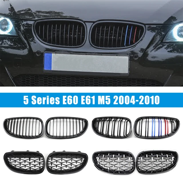 Upgrade Front Inlet Kidney Grille Bumper Grill For BMW E60 E61 M5 520i 535i  545i 550i 5 Series 2003-2010 Mesh Tuning Accessories