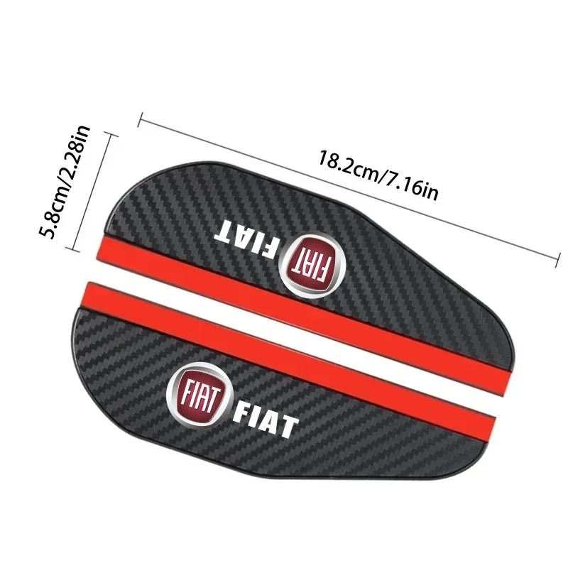 2Pcs Carbon Fiber Car Rearview Mirror Eyebrow Rain Cover For Fiat 500 Punto 124 125 500 Bravo Stilo Panda Abarth Tipo Viaggio