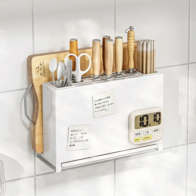 

Kitchen Knife Stand Holder Wall Mounted Multifunctional Knife Home Cutlery Wall Mounted Storage Rack Kitchen Cutlery Organizer