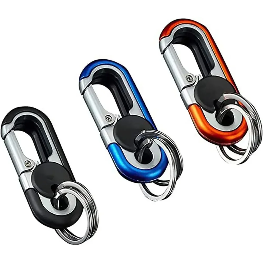 Porte-clés double anneau pour homme