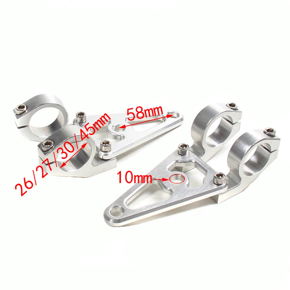 토르비안 CNC 알루미늄 오토바이 26mm 27mm 30mm 45mm 헤드라이트 마운트 브래킷 헤드 램프 홀더 포크