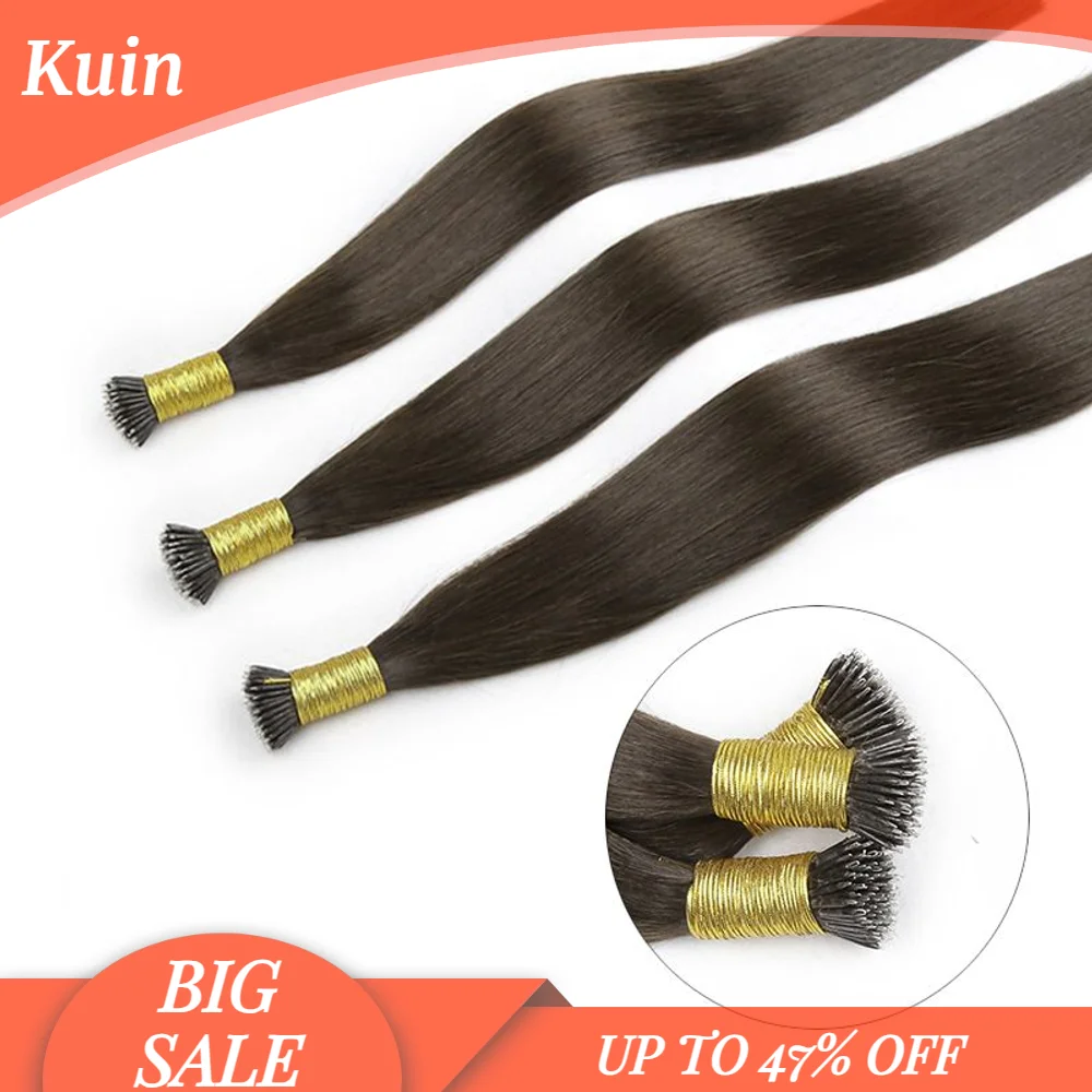 

Nano Ring Hair Extensions 100% Original Raw Virgin Human Hair for Women Brazilian Straight Hairpieces Pre Bonded Natural Color