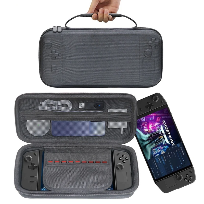 Lenovo Legion Go 지퍼용 보관 가방, 보호 EVA 보관 정리함 가방, Legion Go 콘솔용 손잡이가 있는 하드 백, 내구성