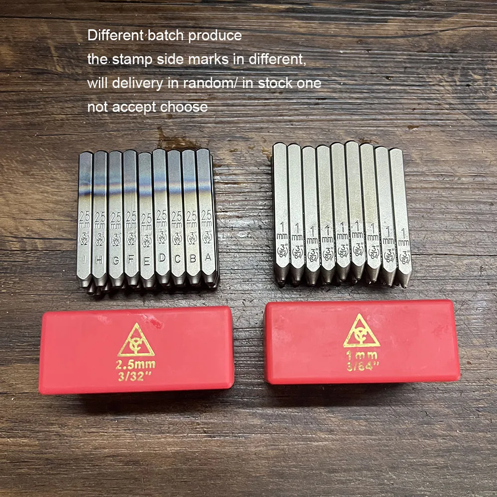 Steel Stamp 1/1.5/2/2.5/3/4 MM Letters Standard Font Style Punch Stamps Alphabets(A-Z &) 27pcs/box,metal stamping tool