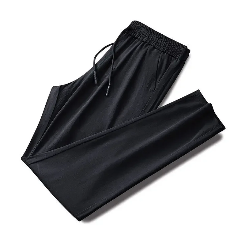 Ice Silk Pants Men's Summer Ultra-thin Cooling Quick-drying Sports Casual Pants Loose Air Conditioning