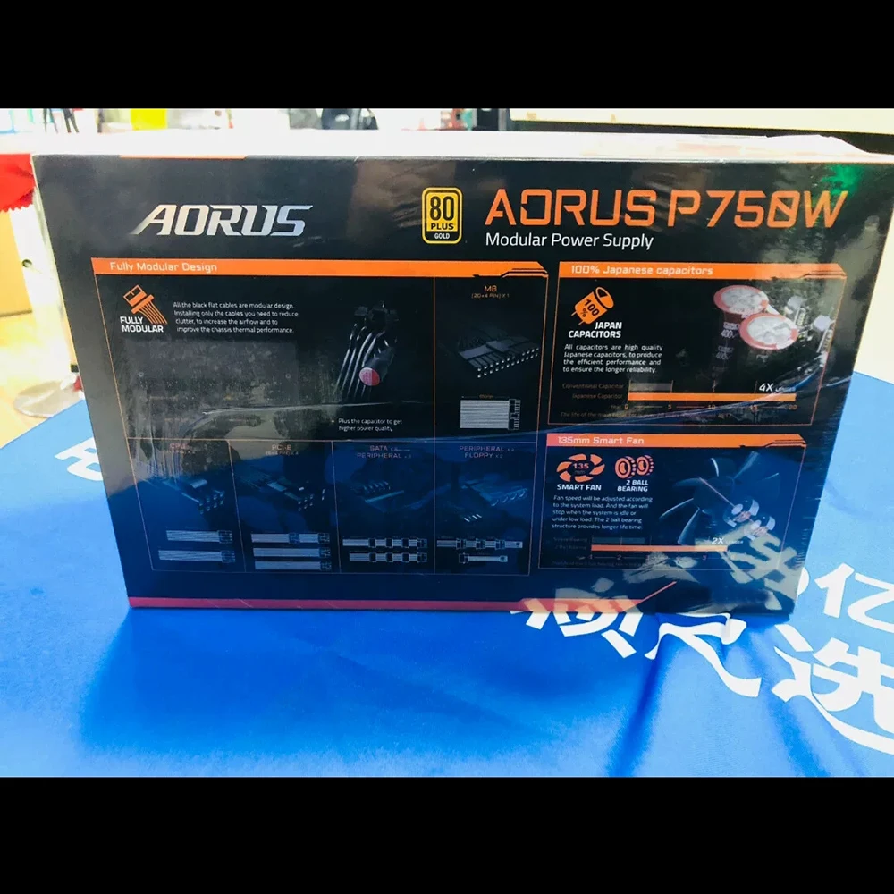 GP-AP750GM 750W AORUS P750W AP750GM 80PLUS 골드 ATX 12V 전원 공급 장치 완벽하게 작동 빠른 배송 고품질