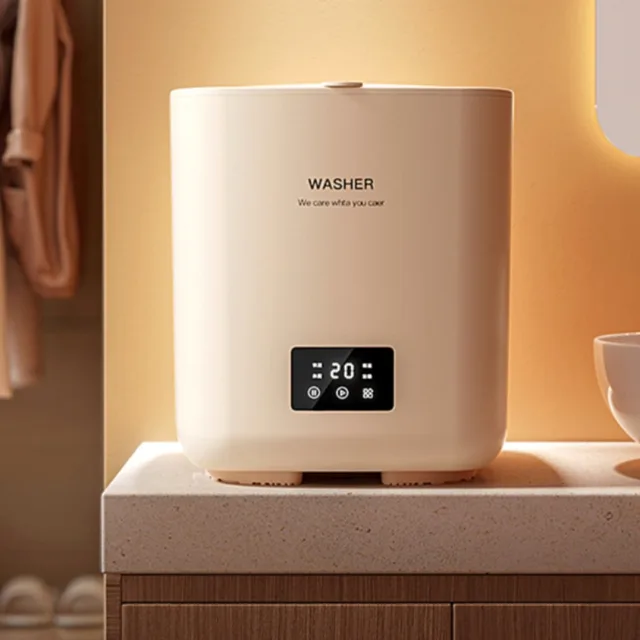 Automatic Mini Washing Machine, 7L Capacity, Compact Sock and Underwear Cleaner, Automatic Water Filling, Convenient Washing 5