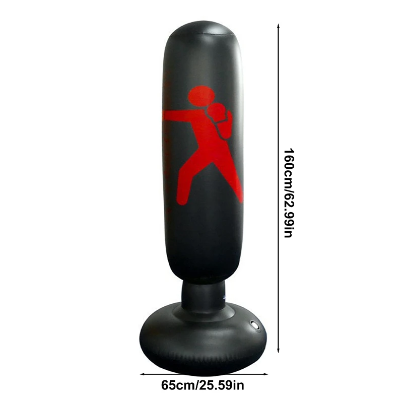 Punching Bag 160cm Inflatable for Kids and Adults Boxing Blow Up Bop Bag Freestanding Punch Gift