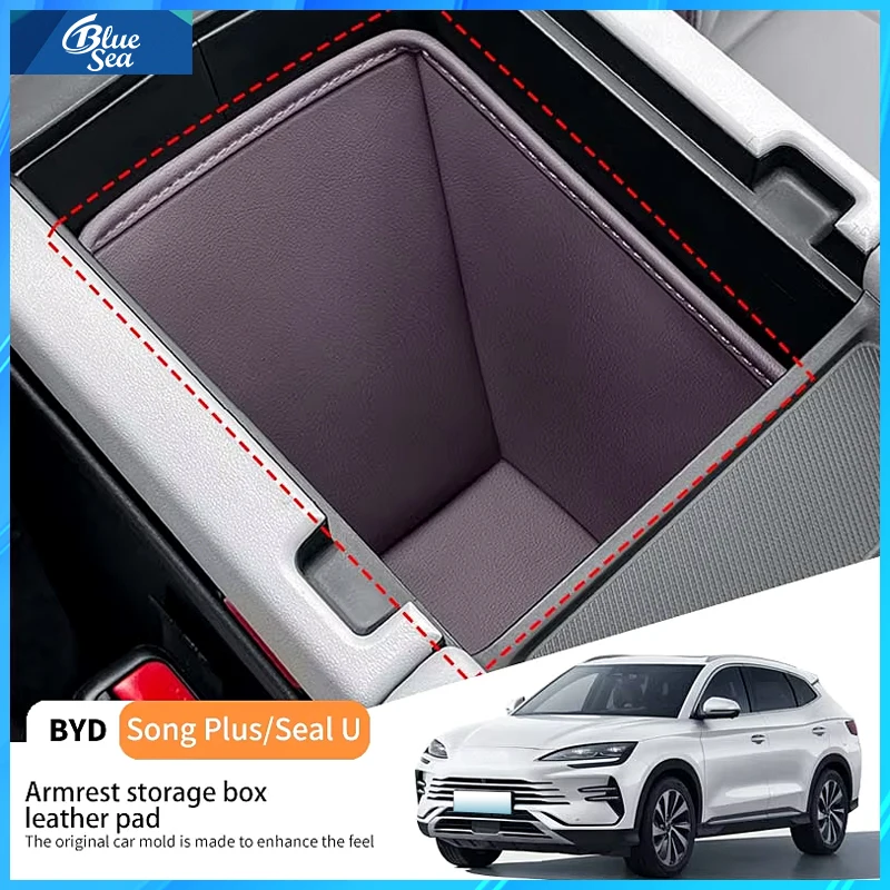 For Byd Song Plus Seal u Dmi Ev 2023-2025 Center Console Storage Armrest Organizer Box Protector Mat Scratch Wear resistant